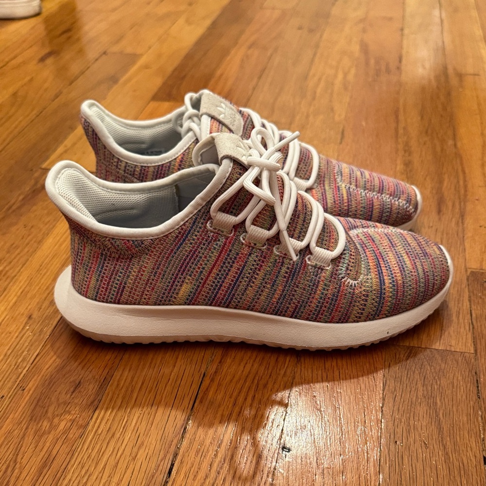 Adidas Multicolor Knit Sneakers with Blue Accents